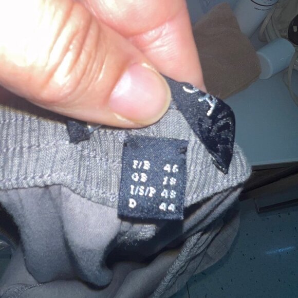 Nitya Womens Two Piece Set Jacket And Pants Suit Size 10 Gray Pure Cotton - Picture 7 of 16